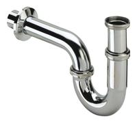 Viega siphon tubulaire avec tube mural avec rosace 6/4 chrome 122515