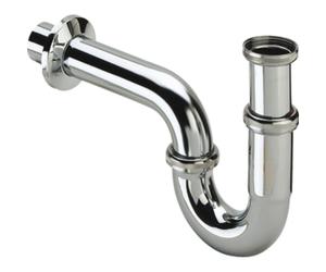 Viega siphon tubulaire avec tube mural avec rosace 6/4 chrome 122515
