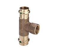 Viega Pièce en T Sanpress 313968 28 x Rp 3/4 x 28 mm, bronze à canon ou bronze au silicium, contour SC