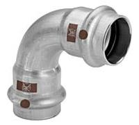 Viega Temponox coude 809683 42 mm, 90 degrés, acier, antirouille, SC-Contur