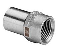 Viega Temponox Einsteckstück 812676 18 mm x Rp 2000 / 801 , acier inoxydable, filetage Rp, bout uni