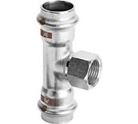 Viega Temponox Té 810894 22 x Rp 3/4 x 22 mm, acier, inoxydable, filetage Rp, SC-Contur