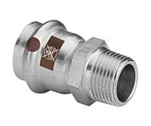 Viega Temponox Übergangsstück 811556 22 mm x R 2000 , acier inoxydable, filetage R, contour SC