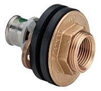Viega Traversée murale Sanfix-P 310752 16 x Rp 2000 /2 x G 3/4 x 30 mm, bronze, SC-Contur, droit