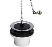 Viega vanne de vidange 106140 G 2000 2000 / 2xDN 70, plastique blanc , avec blanc chaîne / chaîne à billes