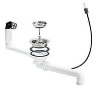 Viega vidange match0 678579 G 2000 2000 / 2, plastique blanc, avec 2000 câble Bowden, trop-plein rond