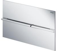 Viega Visign bouton de chasse d'eau pour WC chrome brillant-acier 773649