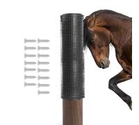 Vieh Poire à gratter pour bétail - Brosse pour cheval - Tapis de grattage doux au toucher - Planche à gratter - Convient pour les petits animaux de ferme, chèvres, moutons et cochons