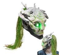 Vieil Homme Couverture Visage Réaliste Halloween Tête Complète Cosplay | Housse de tête élastique pour les fêtes de jeu de rôle Cosplay Scène de bal masqué et fêtes de carnaval