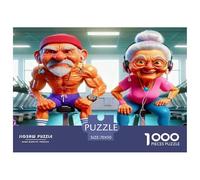 Vieil Homme et Vieille Dame Puzzle 1000 Pièces - Puzzle Cozy Soir D’Hiver, Voitureton Premium, Challenge en Duo, Poster pour Déco, 70x50cm/1000pcs