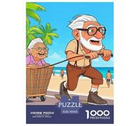 Vieil Homme et Vieille Dame Puzzle 1000 pièces - Puzzle ÉduChatif & Décoratif, Soirée Jeux en Famille, Pièces Épaisses Et Finition Premium, 70x50cm/1000pcs