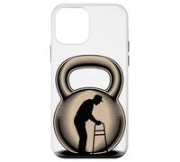 Vieil Homme Silhouette Kettlebell Poids Coque pour iPhone 12 Mini