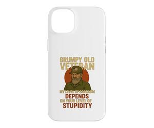 Vieil vétéran Grincheux, Mon Niveau de Sarcasme dépend Coque pour iPhone 14 Plus