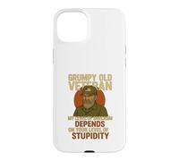 Vieil vétéran Grincheux, Mon Niveau de Sarcasme dépend Coque pour iPhone 15 Plus