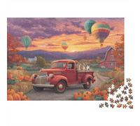 Vieille Ferme en Automne, Camion et montgolfières 52x38cm/1000pcs Puzzle pour Adultes -,Jouet De DIY