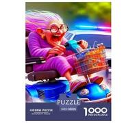 Vieille Grand-mère Heureuse Puzzle 1000 Pièces - Défi Stratégique pour Adultes, Découpe Précise, Relaxation, Soirée Jeux en Famille, 38x26cm/1000pcs