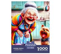 Vieille Grand-mère Heureuse Puzzle 1000 Pièces - Jeu ÉduChatif & Concentration, Décor De Maison Après Assemblage, Poster + Packaging Soigné, 38x26cm/1000pcs