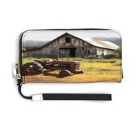Vieille grange en bois avec tracteur rouillé - Sac fourre-tout tendance - Sac à main pour femme - Sac de rangement mignon pour femme