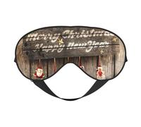 Vieille planche en bois de Noël pour dormir avec motif mis à jour - Bloque la lumière - Pour homme et femme - Cadeaux de voyage