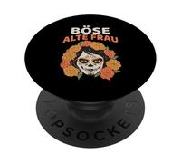 Vieille Vieille Femme avec Maquillage pour Les Grands-mères PopSockets PopGrip Adhésif