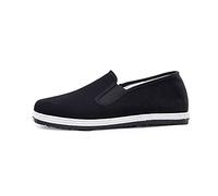 Vieilles chaussures de Pékin pour hommes/femmes, Semelle en caoutchouc d'arts martiaux traditionnels chinois sans lacet sur les vieilles chaussures de Kung Fu en tissu de Pékin, pour chaussures d'arts