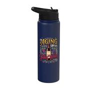 Vieillir comme un buveur de vin fin anniversaire Stainless Steel Insulated Water Bottle