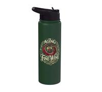 Vieillir comme un buveur de vin fin anniversaire Stainless Steel Insulated Water Bottle