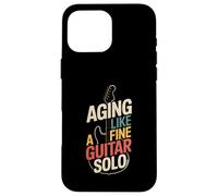 Vieillir comme Une Fine Guitare Solo rétro Rock Humour Coque pour iPhone 16 Pro Max