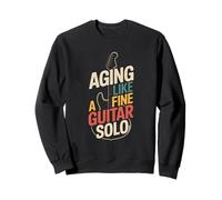 Vieillir comme Une Fine Guitare Solo rétro Rock Humour Sweatshirt