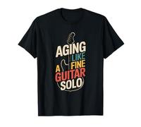 Vieillir comme Une Fine Guitare Solo rétro Rock Humour T-Shirt