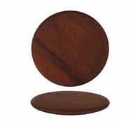 Viejo Valle Iroko Lot de 2 Planches de Service Rondes Ø 32 x 1,8 cm