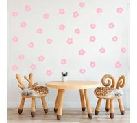 Vieli_arte Sticker mural en vinyle pour chambre d'enfant Motif fleurs d'amour pour chambre d'enfant Motif floral nordique (Rosado)