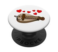 Vielle à roue de la Saint-Valentin, musicien de mariage PopSockets PopGrip Adhésif