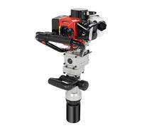 Vielrosse Piquet de clôture à essence, 32,6 cm³, moteur à essence à 2 temps, avec 2 têtes empilables de 55/70 mm, moteur portable 0,9 kW, pour construction de clôture, pilote, pilote, pour bâtiments,