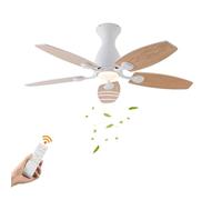 Vielrosse Ventilateur de plafond avec éclairage LED, plafonnier moderne avec ventilateur et télécommande, vitesse du vent réglable, 6 vitesses et lumière 3 couleurs, avec fonction minuterie 1/2/4