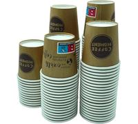 vienberg Lot de 100 gobelets à expresso jetables de qualité supérieure en papier dur - 100 ml - Robuste - Gobelets à café à emporter - Gobelets jetables