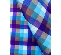 Vienberg Tissu Oxford de qualité supérieure imperméable - Indéchirable et imperméable en polyester - Vendu au mètre - Pour l'extérieur et l'intérieur - Toile, bâche, auvent (carreaux bleus)