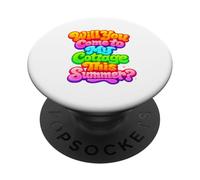 Viendrez-Vous dans Mon Chalet cet été ? Sarcastic Cottages PopSockets PopGrip Adhésif
