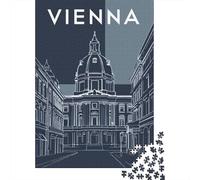 Vienna Cityscape Puzzle 1000 Pièces, Cadeau De Fin D'année, 52x38cm/1000pcs | Pour se détendre pendant les journées froides : ce puzzle adulte 1000 pièces convient aux loisirs calmes sans écran.