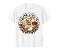 Vienne Autriche - Capitale du gâteau au Chocolat - Logo Vintage T-Shirt