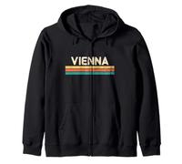 Vienne Autriche Nom Ville Classique Vintage Couleurs Design Sweat à Capuche