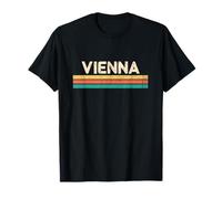 Vienne Autriche Nom Ville Classique Vintage Couleurs Design T-Shirt