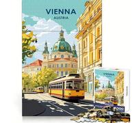 Vienne, Autriche : Paysage Urbain avec Tramway Puzzle de 1000 pièces pour Adolescents, idéal pour développer la réflexion et se détendre Cadeau de Noël Parfait (50x75cm)