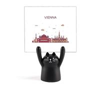 Vienne Autriche Support Mémo Motif Monument Plat Dessin Animé Chat Noir Décoration