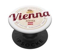 Vienne Autriche Vintage Capital Wiener Melange Souvenir PopSockets PopGrip Adhésif