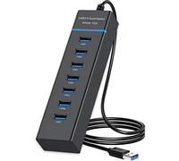 Vienon Hub USB 3.0 7 ports USB pour ordinateur portable, PC, MacBook, Mac Pro, Mac Mini, iMac, Surface Pro et autres appareils USB 1,9 m