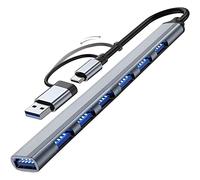 Vienon Hub USB 3.0 avec 7 ports en aluminium USB C vers USB 3.0 pour MacBook, Mac Pro/Mini, iMac, PS4, PS5, Surface Pro, clé USB, Samsung