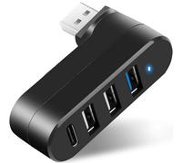 VIENON Hub USB 3.0 portable à 4 ports avec 1 x USB C, 1 x USB 3.0, 2 x USB 2.0, répartiteur USB pour ordinateur portable, voiture, Mac Pro, iMac, MacBook Air, MacBook Pro, MacBook et plus encore