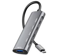 VIENON Hub USB C 5 Gbit/s, station d'accueil pour ordinateur portable avec 3 données USB-C 5 Gbit/s, 1 USB-A 5 Gbit/s et 1 PD 60 W compatible avec MacBook Pro, iMac, iPad Pro, iPhone 16/15, Galaxy S24