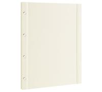 Vienrose A4 Porte-Vues en Tissu Dossier de Présentation 12 Vues, Beige | Fermeture Élastique, Pages Transparentes, Design Classique Tissu, Couverture Rigide, Dossier de Bureau, Léger et Portable